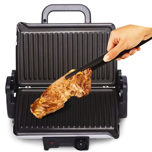 Гриль прижимной Tefal Minute Grill черно-серебряный (GC205012)
