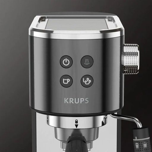 Ріжкова кавоварка Krups Virtuoso з ручним капучинатором, чорна, 1 л (XP444G10)