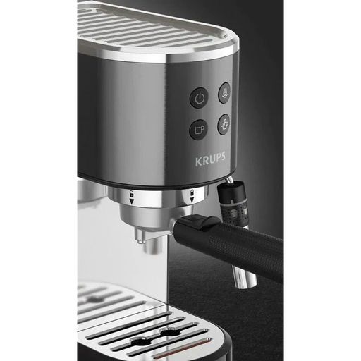 Ріжкова кавоварка Krups Virtuoso з ручним капучинатором, чорна, 1 л (XP444G10)