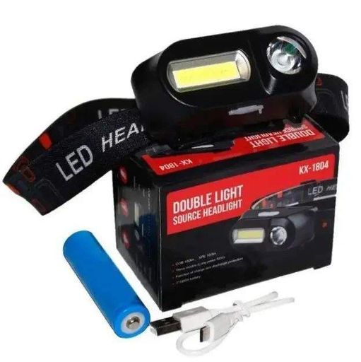 Налобный фонарь BL 1801A /1804A COB XPE + сенсор 18650 USB charge | Фонарик на голову аккумуляторный (1709932)