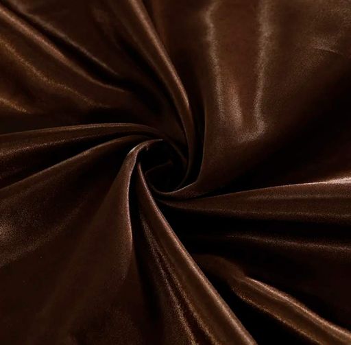 Атласное постельное белье Евро 200 x 220 наволочка 2x50x70 с кантом Шоколадный (14140702) (1711076)