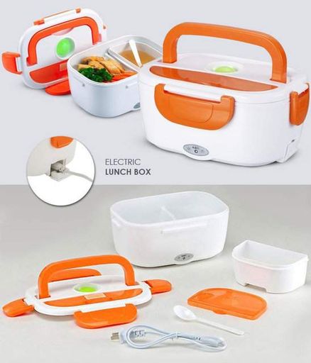 Ланч-бокс з підігрівом UKC The electric lunch box 1.05 л Білий (9873750) (1714302)