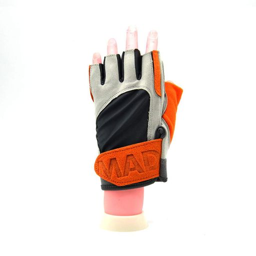 Рукавички для фітнесу MadMax MFG-850 Crazy S Grey/Orange (1716083)