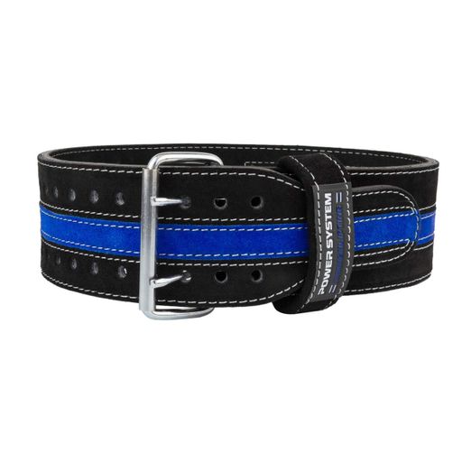 Пояс для пауерліфтингу Power System PS-3800  PowerLifting шкіряний Black/Blue Line XXL (1716151)