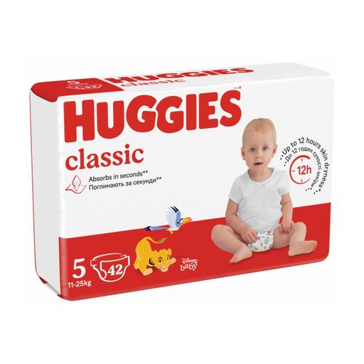 Подгузники Huggies Classic размер 5 (11-25 кг), 42 шт