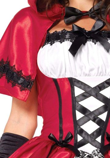 Костюм червоної шапочки Leg Avenue Gothic Red Riding Hood L плаття і накидка SO9124 Multicolor (1716948)