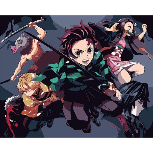 Картина за номерами Santi Demon Slayer Heroes 40x50 см Різнокольоровий (954416) (1718459)