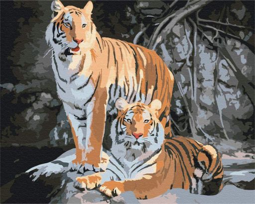 Картина за номерами Brushme 40x50см "Дикі тигри" BS52793 (1722061)