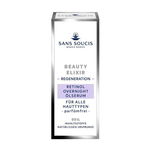 Нічна олійна сироватка для обличчя Sans Soucis Beauty Elixir Retinol Overnight Oil Serum з ретинолом, 15 мл
