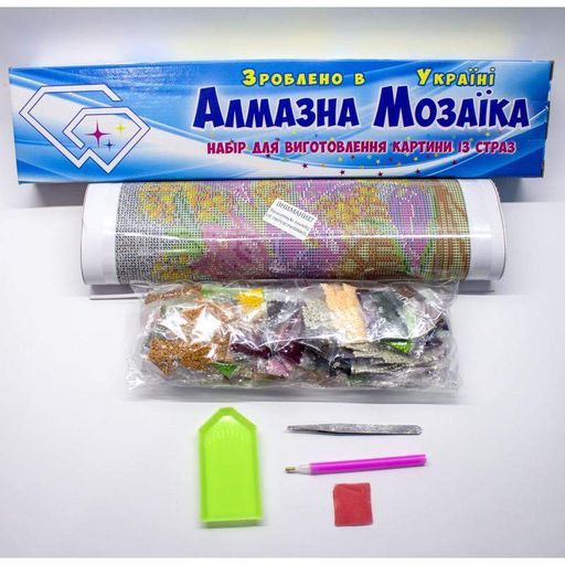 Алмазна мозаїка без підрамника Білі троянди 60x40см DM-046 (1723401)