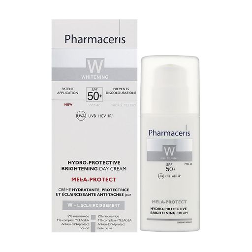 Увлажняющий солнцезащитный крем для осветления пигментных пятен Pharmaceris W Mela-Protect Cream, SPF 50+, 50 мл