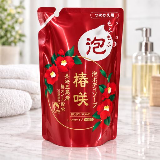 Мыло-пенка для тела Rocket Soap Foaming Body Soap с маслом камелии, 480 мл (дойпак)