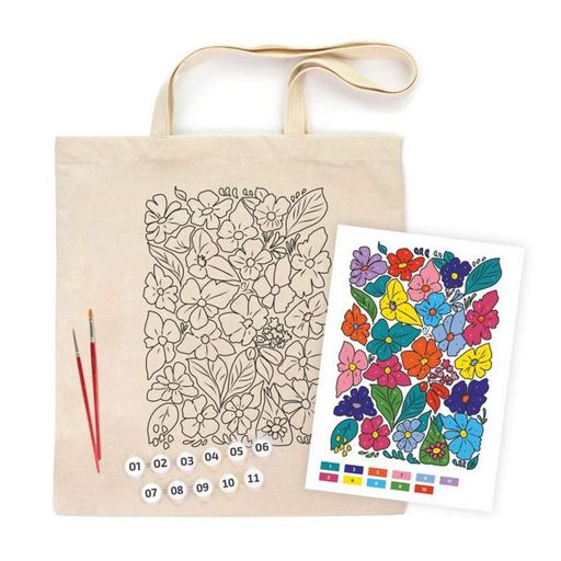 Набор для творчества экосумка-раскраска "Funny flowers" N0003647 размер 38х42 см (1732084)