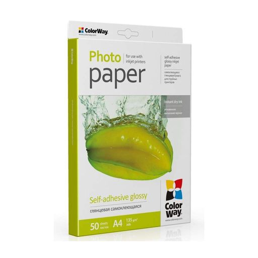 Фотобумага ColorWay A4 135г SuperGlossy, 50c. (PGS1358050A4) (1733259)