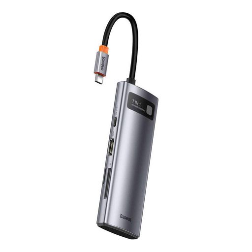 Порт-репликатор Baseus 7-in-1 Metal Gleam Series Type-C to HDMI+USB+SD/TF Docking Station (WKWG020113) (1733484)