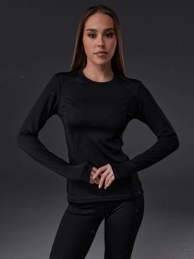 Комплект термо женский спортивный (лосины и рашгард) - Черный M 50358588-29292 (1736780)