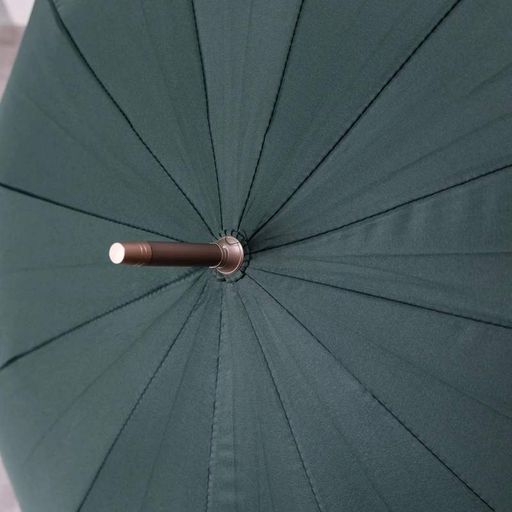 Класична парасолька-тростина з чохлом напівавтомат з поліестеру міцна надійна 12 спиць діаметр 120 см Зелений Hp-23-16gr (1738897)