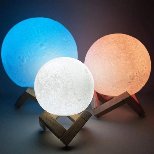 Світильник настільний Місяць 3D Rgb 12 см + пульт (1739366)