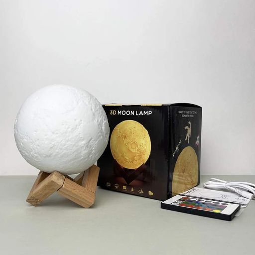 Світильник настільний Місяць 3D Rgb 12 см + пульт (1739366)