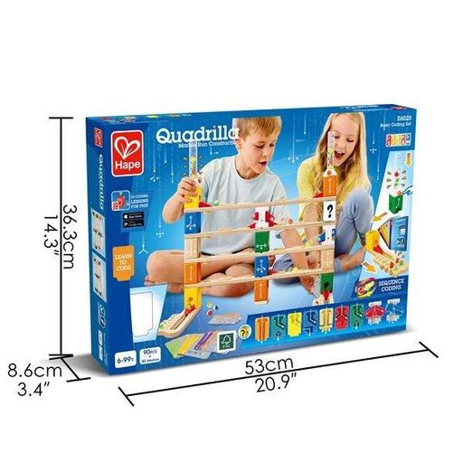 Конструктор-лабіринт Hape Quadrilla Програмування основи 130 ел. (E6028) (1739746)