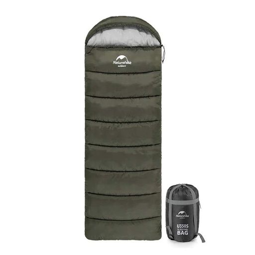 Спальник з капюшоном Naturehike U150 Nh20msd07, (11°C), лівий, зелений (1739877)