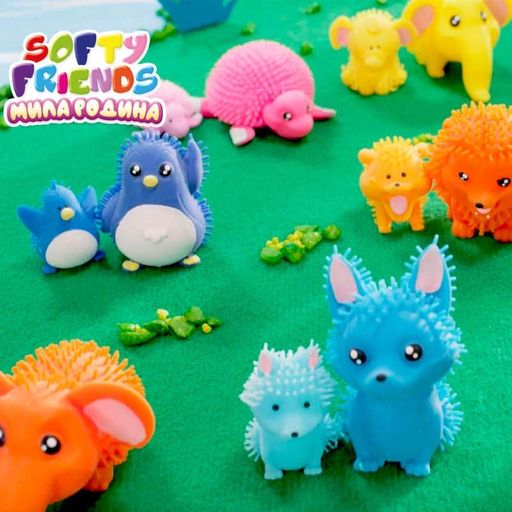 Стретч-іграшка у вигляді тварини серії «Softy friends» – Мила Родина (у диспл.) (1741874)