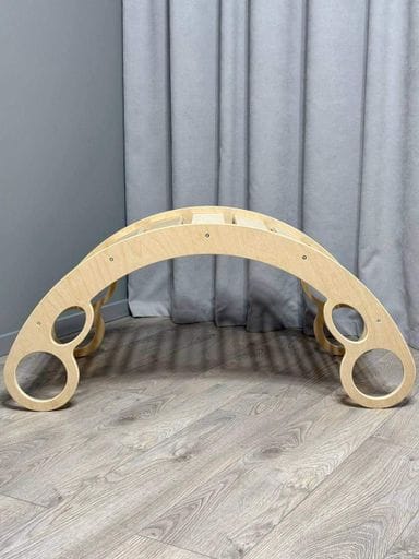 Дитяча балансувальна гойдалка качалка Montessori з матрациком совенята та зайчики БОНБОН, дитячий балансир (1745880)