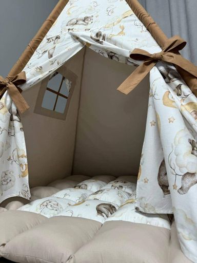 Вигвам Медвеженок во снах 5 БОНБОН, Полный комплект, детская палатка, вигвам детский, детский вигвам, палатка (1746181)