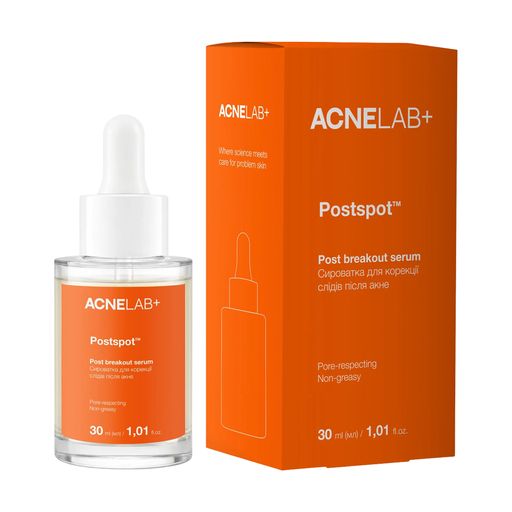 Сироватка для обличчя ACNELAB+ Postspot Post Breakout Serum для корекції слідів після акне, 30 мл