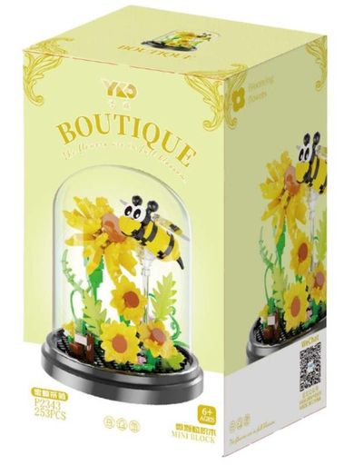 Конструктор No Brand Bee in the Flask Flower Beetles 253 деталі Різнокольоровий (2104619306) (1748156)