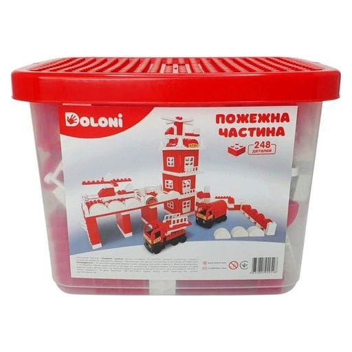 Конструктор "Пожежна частина" 013888/01 в пластиковому боксі, 248 деталей (1749809)