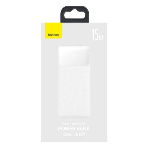 Внешний аккумулятор Baseus Bipow Digital Display 15W 20000mAh Type-C (PPDML-J02) White [70161] (1750252)