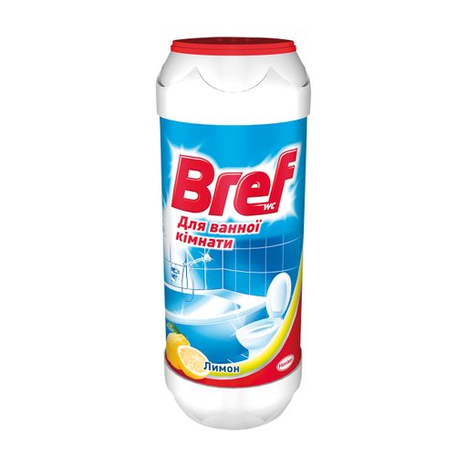 Порошок для чистки ванной комнаты Bref с ароматом лимона, 500 г