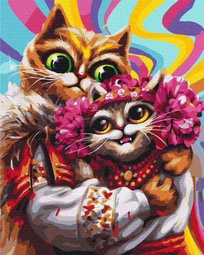 Картина по номерам Brushme 40x50см "Февральские котики ©Марианна Пащук" BS53466 (1751629)