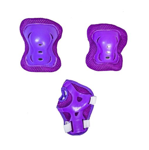 Комплект дитячих роликів + захист + шолом Model Purple Scale Sports. Усі колеса світяться. Розмір 38-41 (1752536)