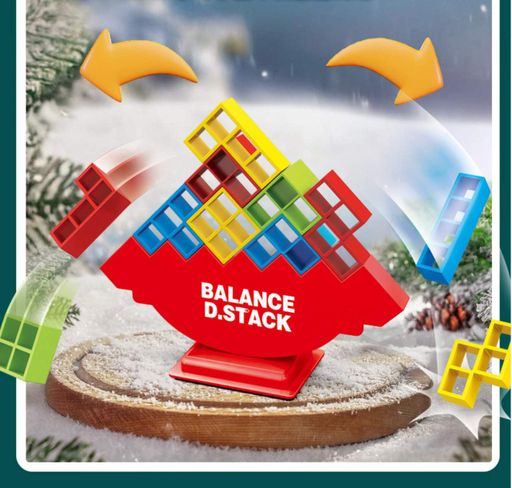 Настольная игра Балансир Balance Stack 64 блока • Развивающая игра на равновесие, логику и моторику для детей (1752677)