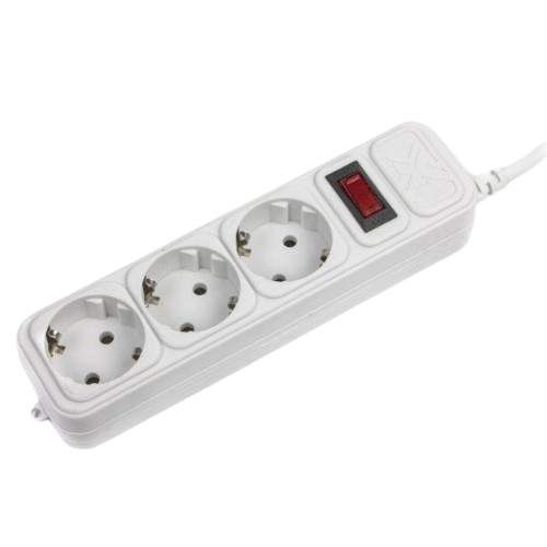 Фільтр мережевий 3 розетки 4,5 м з вимикачем сірий SPM3-G-15G Maxxter (1753423)