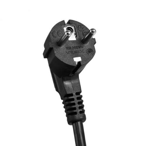 Мережевий подовжувач із заземленням 4 розетки/1USB-A/1Type-C 3м з кнопкою чорний VF-PD43G1QC1PD-B Oncord Videx (1753652)