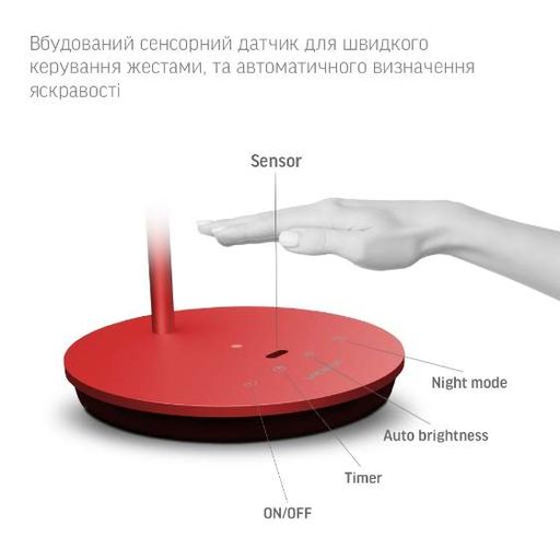 Лампа настільна LED 20W 4100К 220V VL-TF15R Videx (1753947)