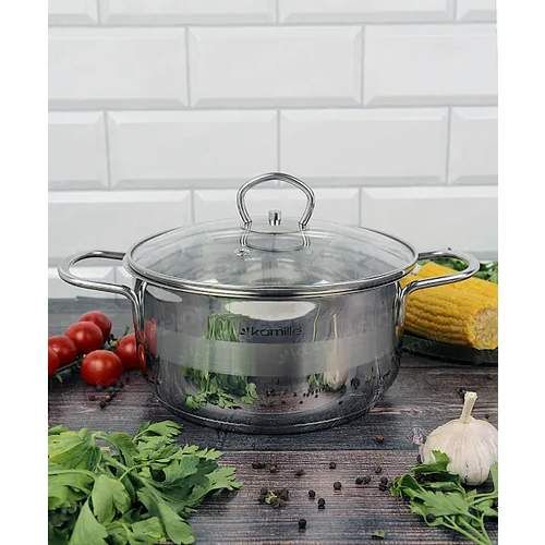 Каструля нержавіюча сталь 1,5л 16*8см 5411 KAMILLE (1754065)