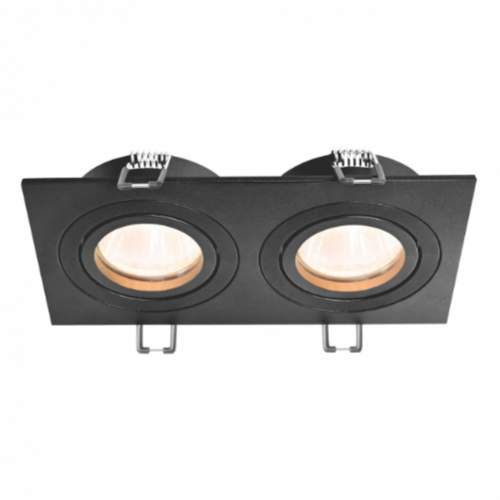 LED Світильник врізний під лампу 2*GU10 чорний VL-SPF23S-B Videx (1754259)