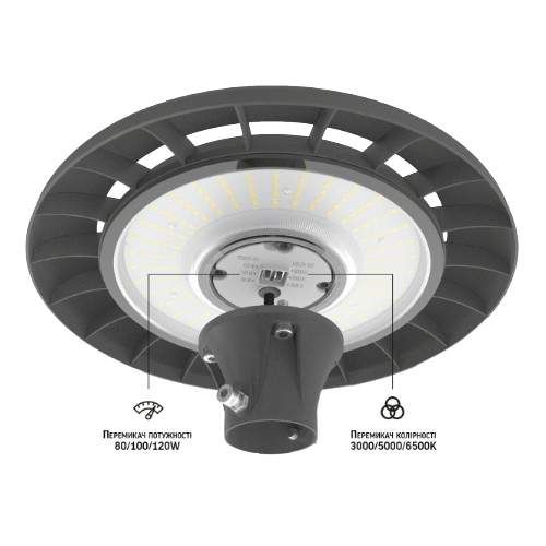LED Ліхтар парковий 120W 220V VL-SLP01-120B Videx (1754314)