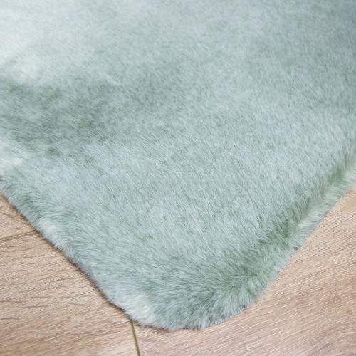 Килимок для підлоги з еко-хутра ТМ Dariana Tweed 75*150 см м'ятний (1754480)