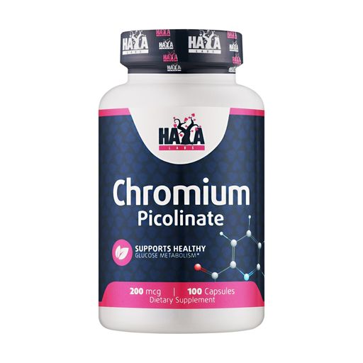 Пиколинат хрома Haya Labs Chromium Picolinate 200 мкг, 100 капсул