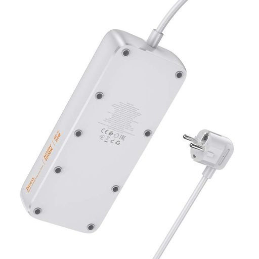 Мережевий подовжувач HOCO AC22 Sunlight 4-bit (PD30W/1C3A) desktop socket (EU/GER) White (1756049)