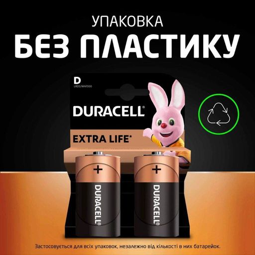 Батарейка Duracell LR20/C Power Plus (2шт) (1756072)