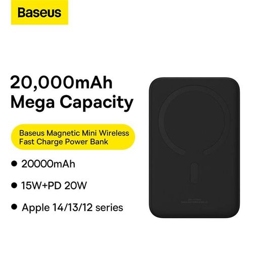 Зовнішній акумулятор Baseus Magnetic Mini Wireless Fast Charge Power Bank 20000mAh 20W Black (1756073)