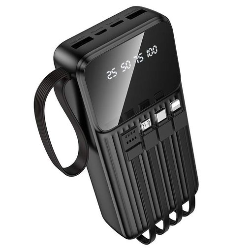 Зовнішній акумулятор BOROFONE BJ76A Smart power bank with 4 cables(20000mAh) Black (1756079)
