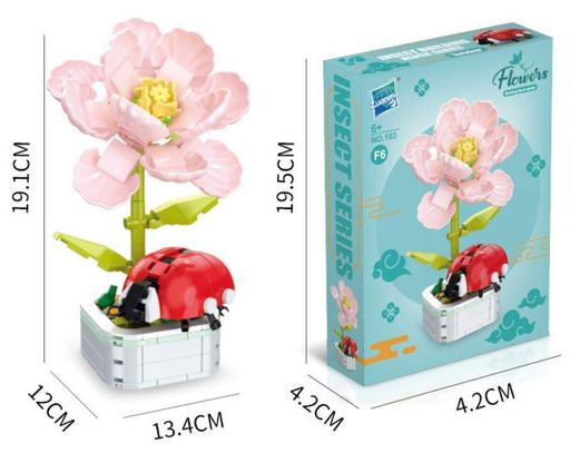 Конструктор No Brand Poppy & Ladybug Bonsai 201 деталь Різнокольоровий (2104619341) (1757084)
