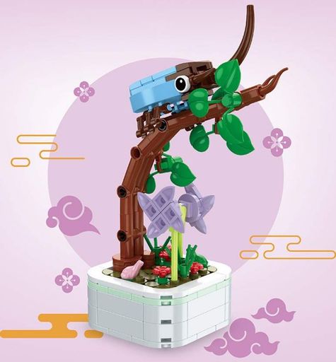 Конструктор інтер'єрний No Brand Bonsai Жук-Носоріг 188 деталей Різнокольоровий (2104619342) (1757085)